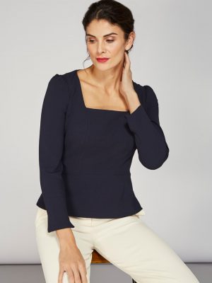 Alice Fawke - top made for large busts - Nadia top - navy